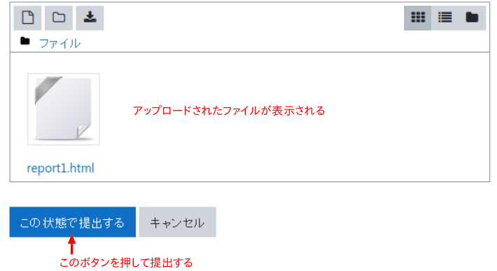 アップロードされたファイル